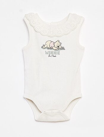 Body van ribstof met geborduurd kraagje 'Disney'