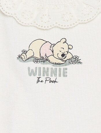 Body van ribstof met geborduurd kraagje 'Disney'