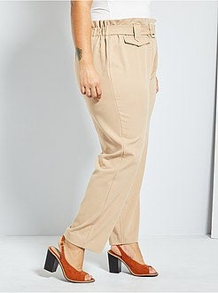 Brede broek met ceintuur - Kiabi