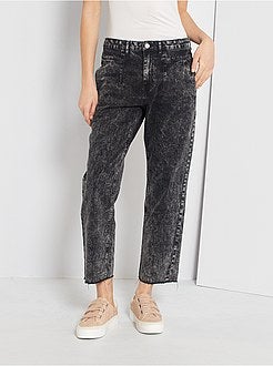 Brede jeans met hoge taille - Kiabi