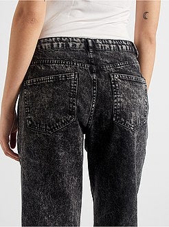 Brede jeans met hoge taille - Kiabi