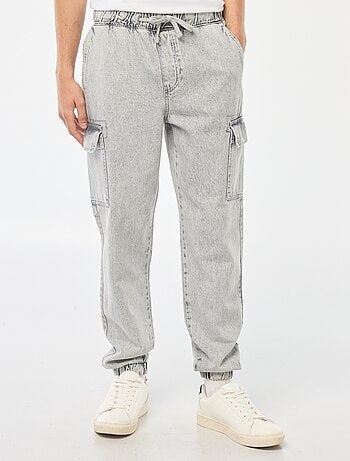 Broek met elastische tailleband en veel zakken
