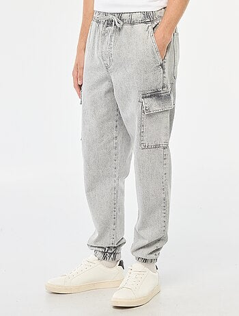 Broek met elastische tailleband en veel zakken