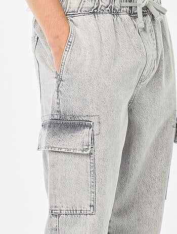 Broek met elastische tailleband en veel zakken