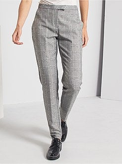 Broek met pied-de-puce-print - Kiabi