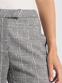 Broek met pied-de-puce-print - Kiabi