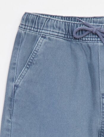 Broek met zakken en elastische tailleband