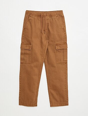 Broek met zakken en elastische tailleband