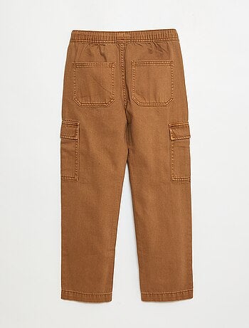 Broek met zakken en elastische tailleband