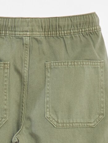 Broek met zakken en elastische tailleband