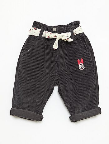 Broek van katoenen fluweel met riem 'Disney' 'Marie'