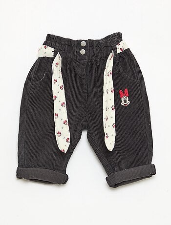 Broek van katoenen fluweel met riem 'Disney' 'Marie'
