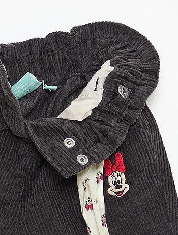 Broek van katoenen fluweel met riem 'Disney' 'Marie'