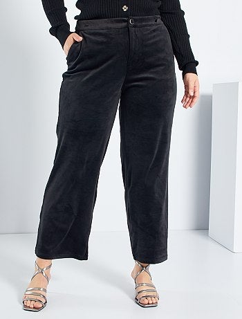 Wijde broek dames grote maten | dames zwart | Kiabi