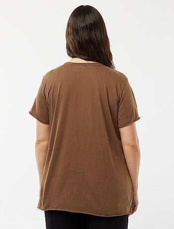 Carmakoma-T-shirt met een print met een luipaard