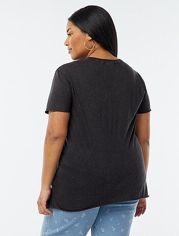Carmakoma-T-shirt met een print met een luipaard