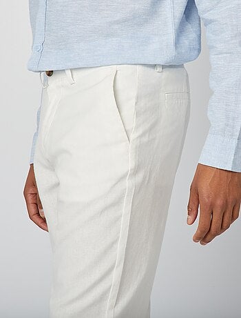 Chino van linnenmix