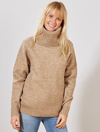 Damesmode maat 34-48 - Coltrui van luchtig tricot - Kiabi