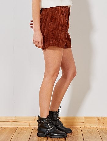 Damesmode maat 34-48 - Corduroy short - Kiabi