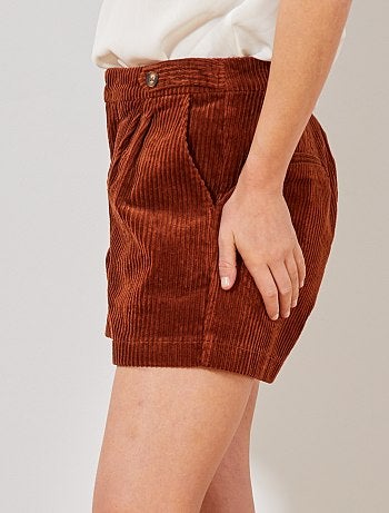 Damesmode maat 34-48 - Corduroy short - Kiabi