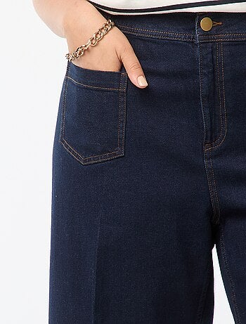 Cropped broek met wijde pijpen