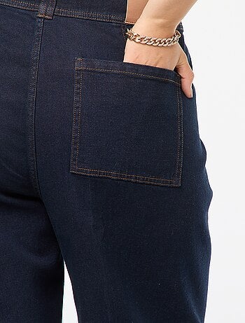 Cropped broek met wijde pijpen