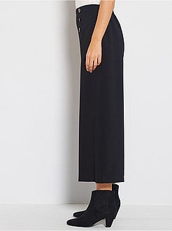 Cropped broek van soepele stof - Kiabi