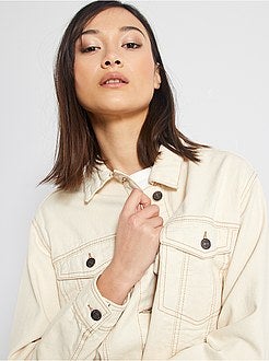 Cropped jeansjasje - Kiabi