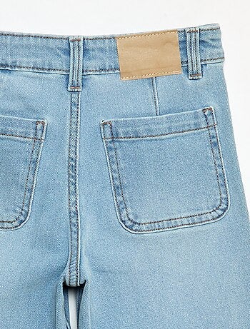Cropped spijkerbroek met wijde pijpen