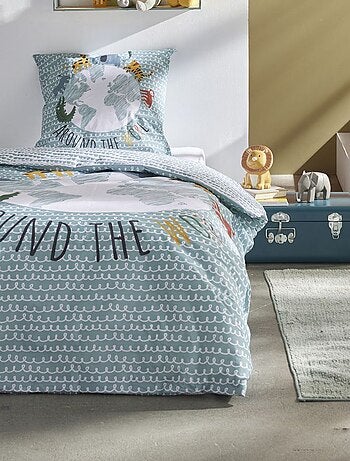 Dekbedset met fantasieprint - 1-persoonsbed