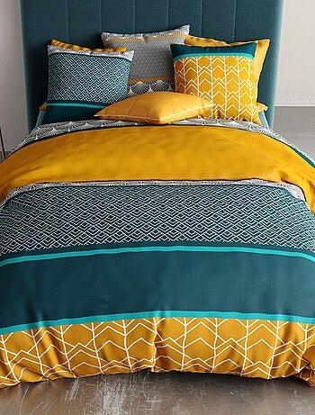 Dekbedset met print - dekbedovertrek + 2 kussenslopen - Voor 2-persoonsbed