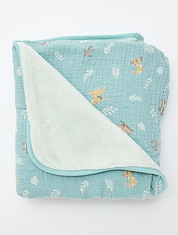 Dekentje van katoen en fleece 'Stitch'