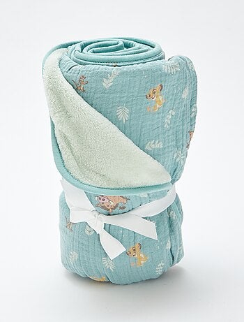 Dekentje van katoen en fleece 'Stitch'