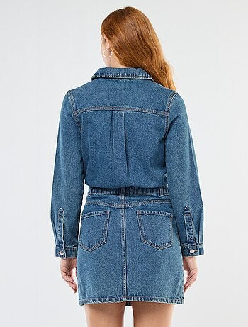 Denim hemdjurk