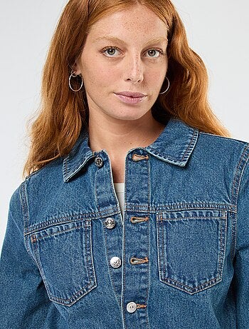 Denim hemdjurk
