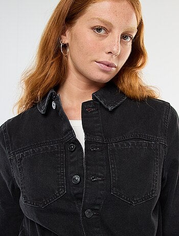Denim hemdjurk
