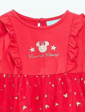 Disney-kerstjurk met fluweelachtige Minnie-print