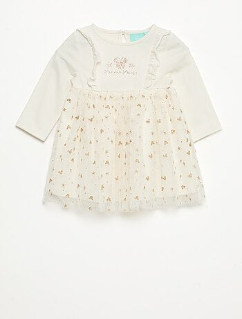 Disney-kerstjurk met fluweelachtige Minnie-print