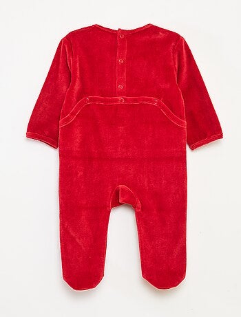 Disney-slaappakje van dikke katoenvelours met Stitch-kerstprint