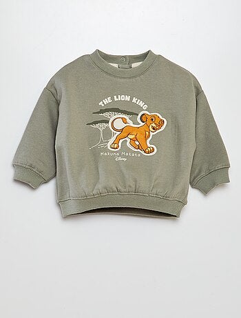 'Disney'-sweater met 'Simba'-print in reliëf