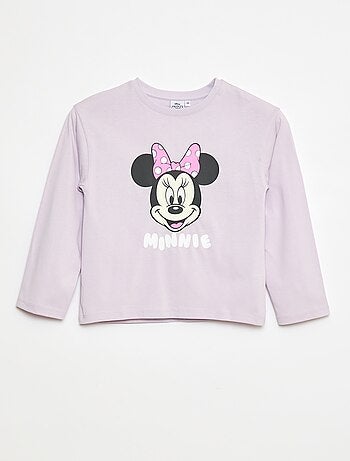 Disney-T-shirt met Angel- en Stitch-print en lange mouw