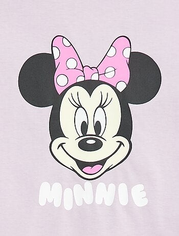 Disney-T-shirt met Angel- en Stitch-print en lange mouw