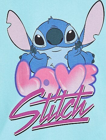 Disney-T-shirt met korte mouw en Stitch-print