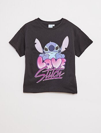 Disney-T-shirt met korte mouw en Stitch-print