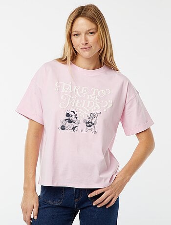 Disney-T-shirt met korte mouw, ronde hals en Mickey Mouse-print