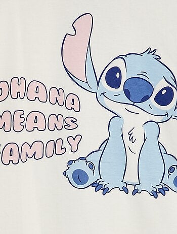 Disney-T-shirt met Stitch-print en lange mouw