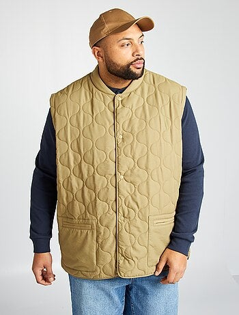 Doorgestikt donsjack met afneembare mouwen