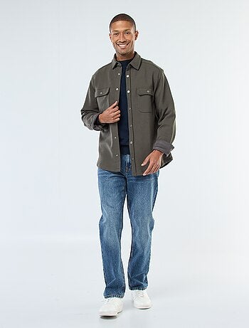 Dunne, gebreide trui met opstaande kraag