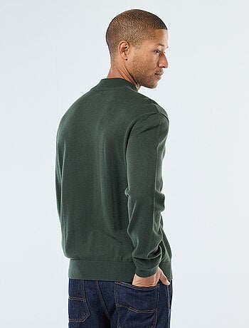 Dunne, gebreide trui met opstaande kraag