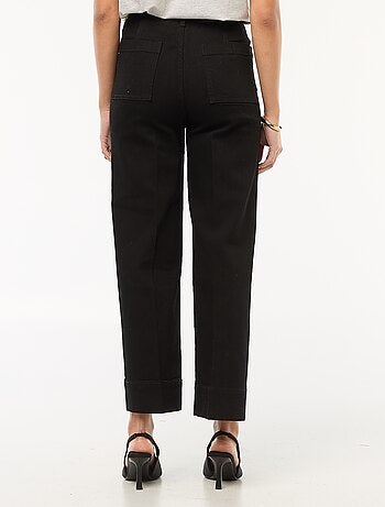 Effen broek met wijde pijpen